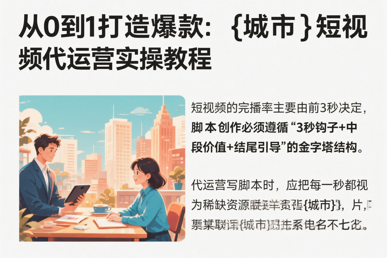 从0到1打造爆款：中卫短视频代运营实操教程