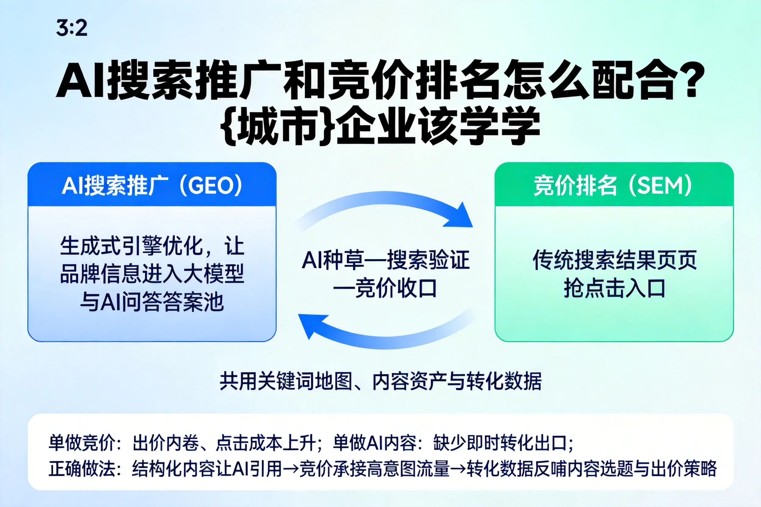 AI搜索推广和竞价排名怎么配合？中卫企业该学学