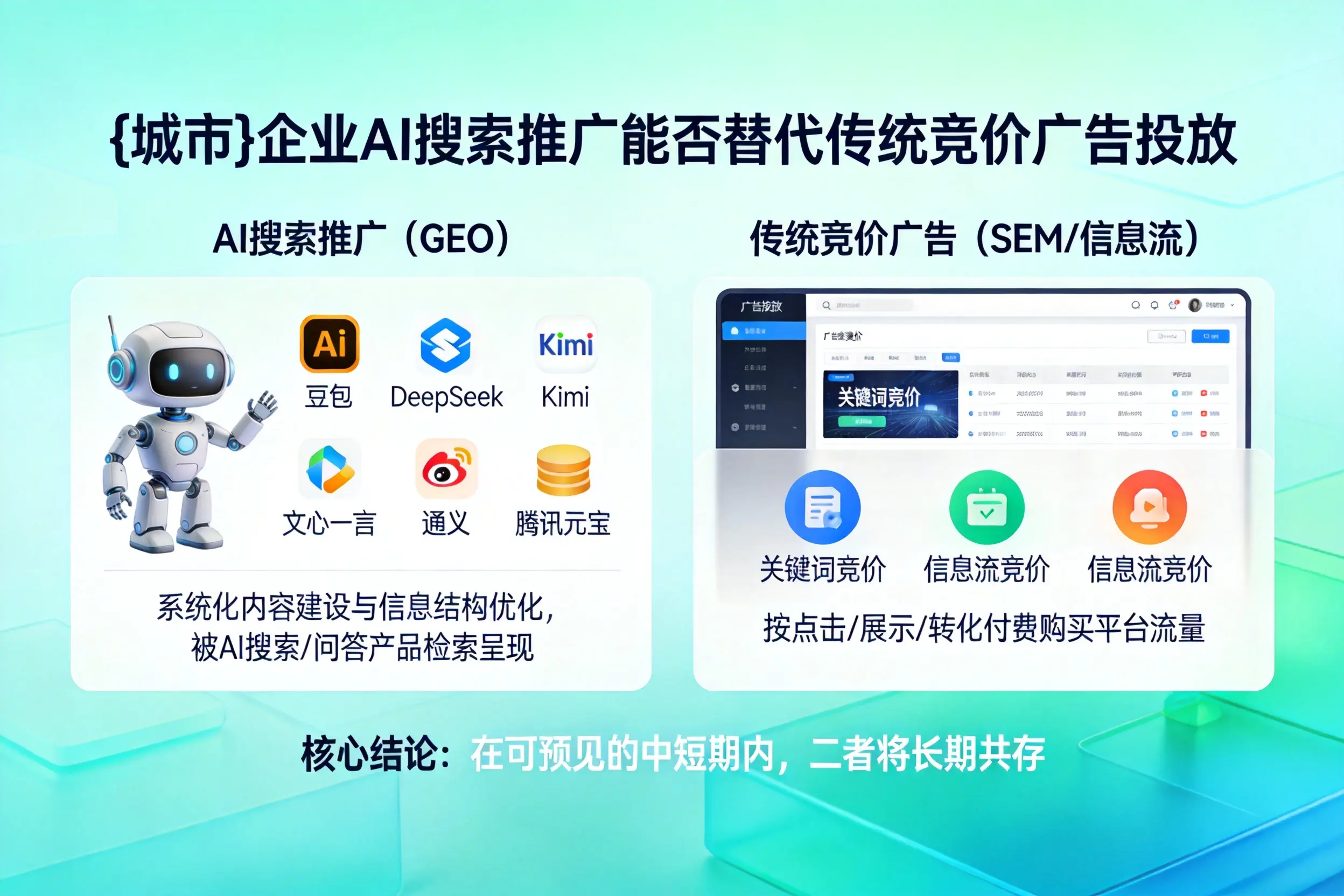中卫企业AI搜索推广能否替代传统竞价广告投放
