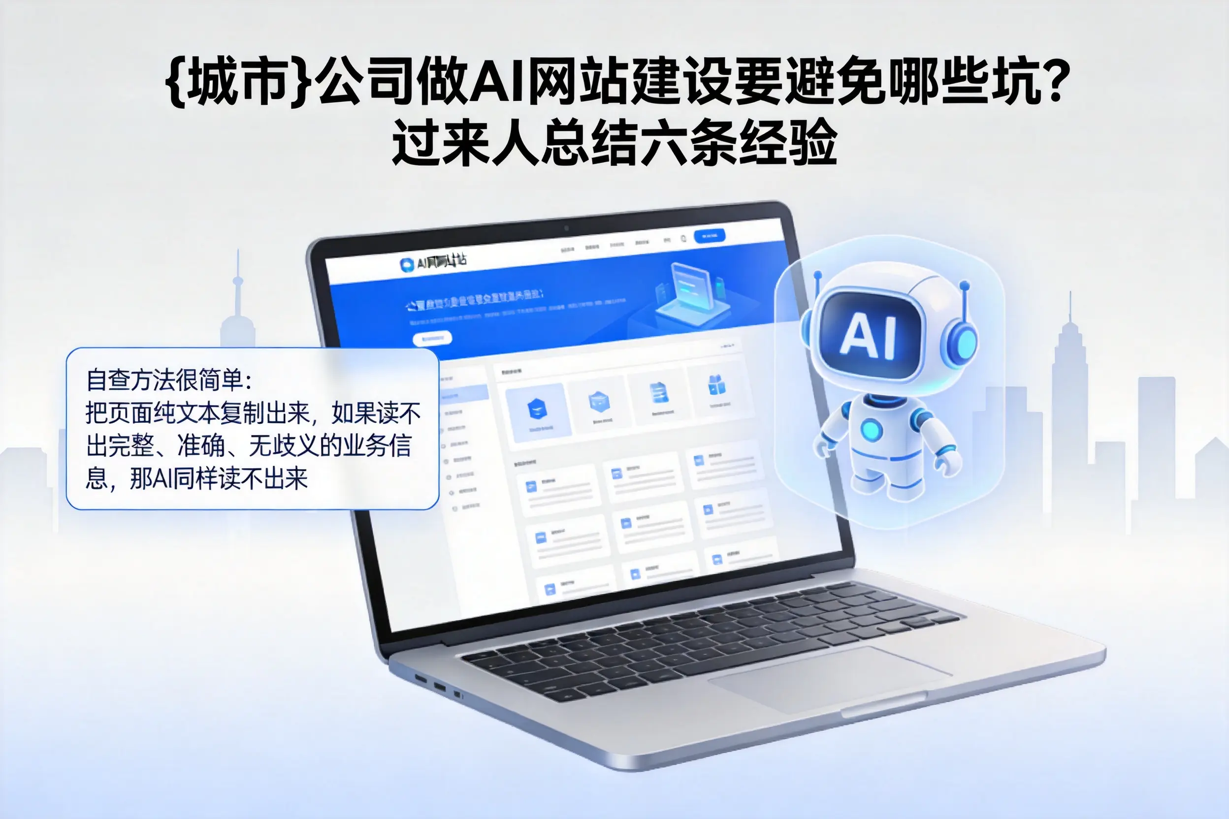 中卫公司做AI网站建设要避免哪些坑?过来人总结六条经验