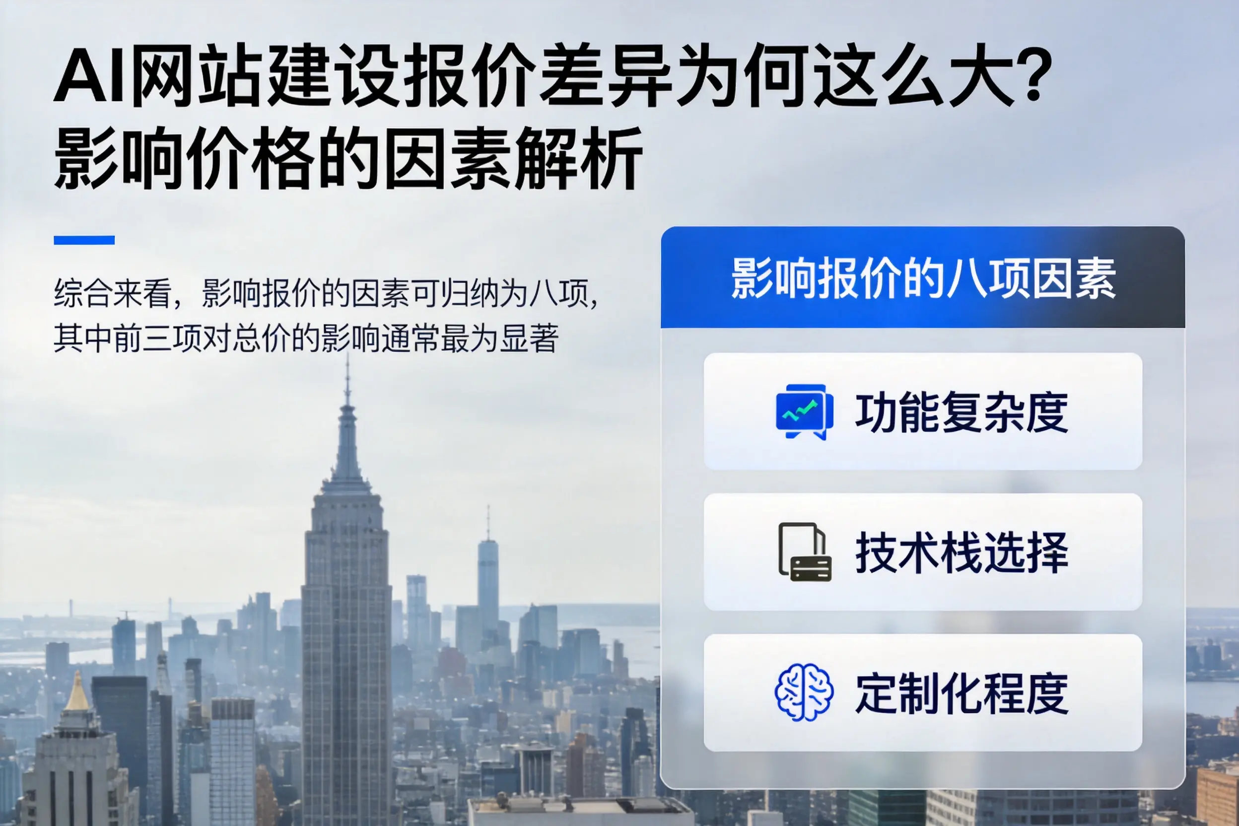 中卫AI网站建设报价差异为何这么大?影响价格的因素解析