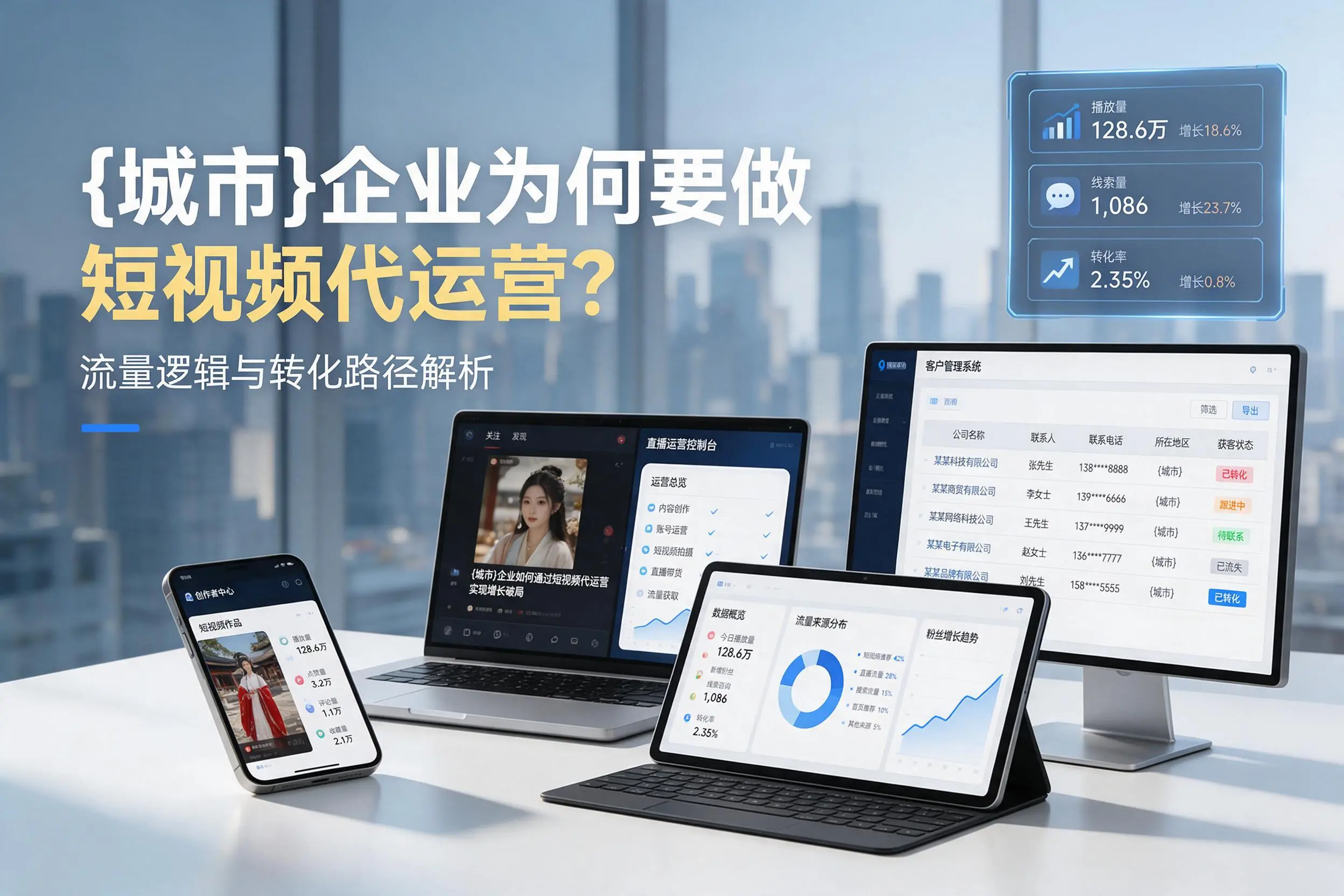中卫企业为何要做短视频代运营?流量逻辑与转化路径解析