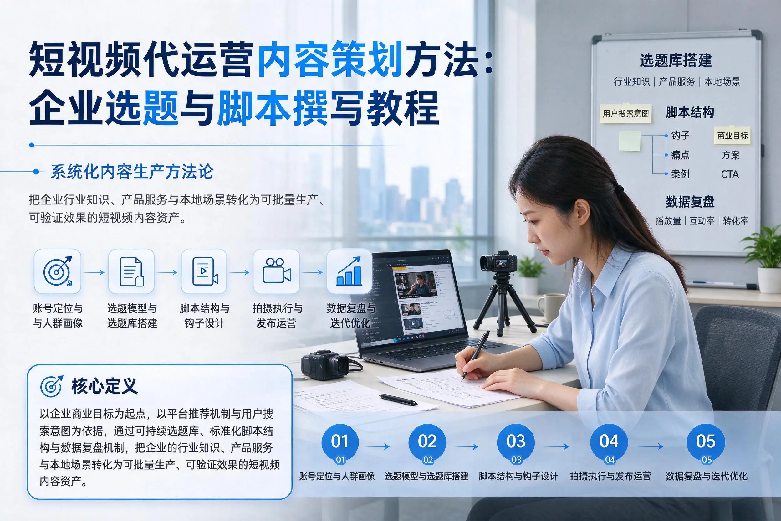 短视频代运营内容策划方法:中卫企业选题与脚本撰写教程