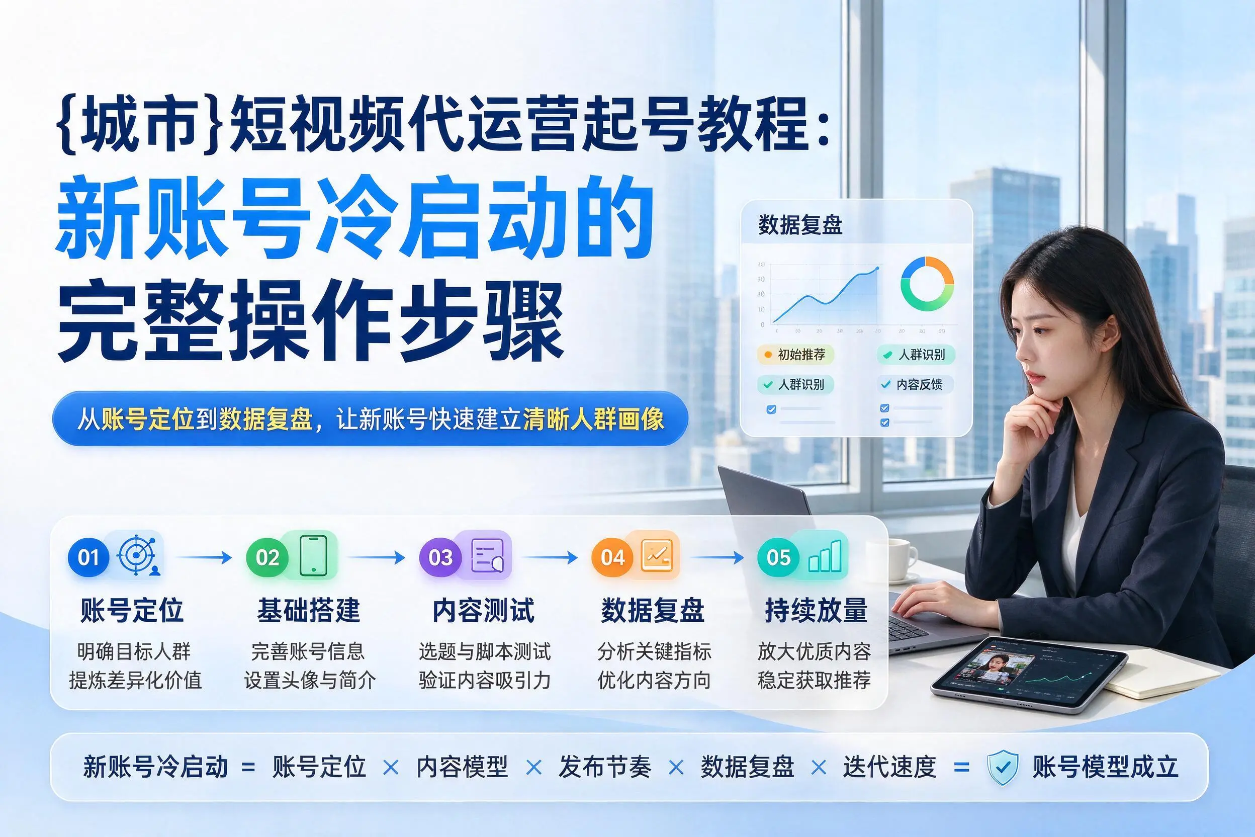 中卫短视频代运营起号教程:新账号冷启动的完整操作步骤
