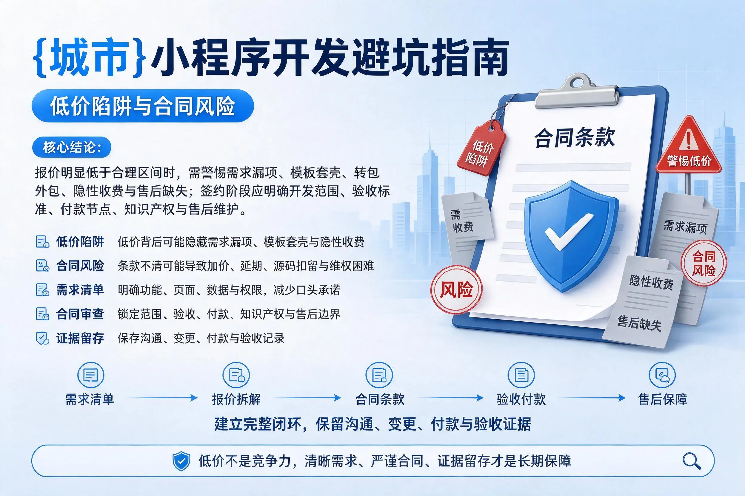 中卫小程序开发避坑指南:低价陷阱与合同风险