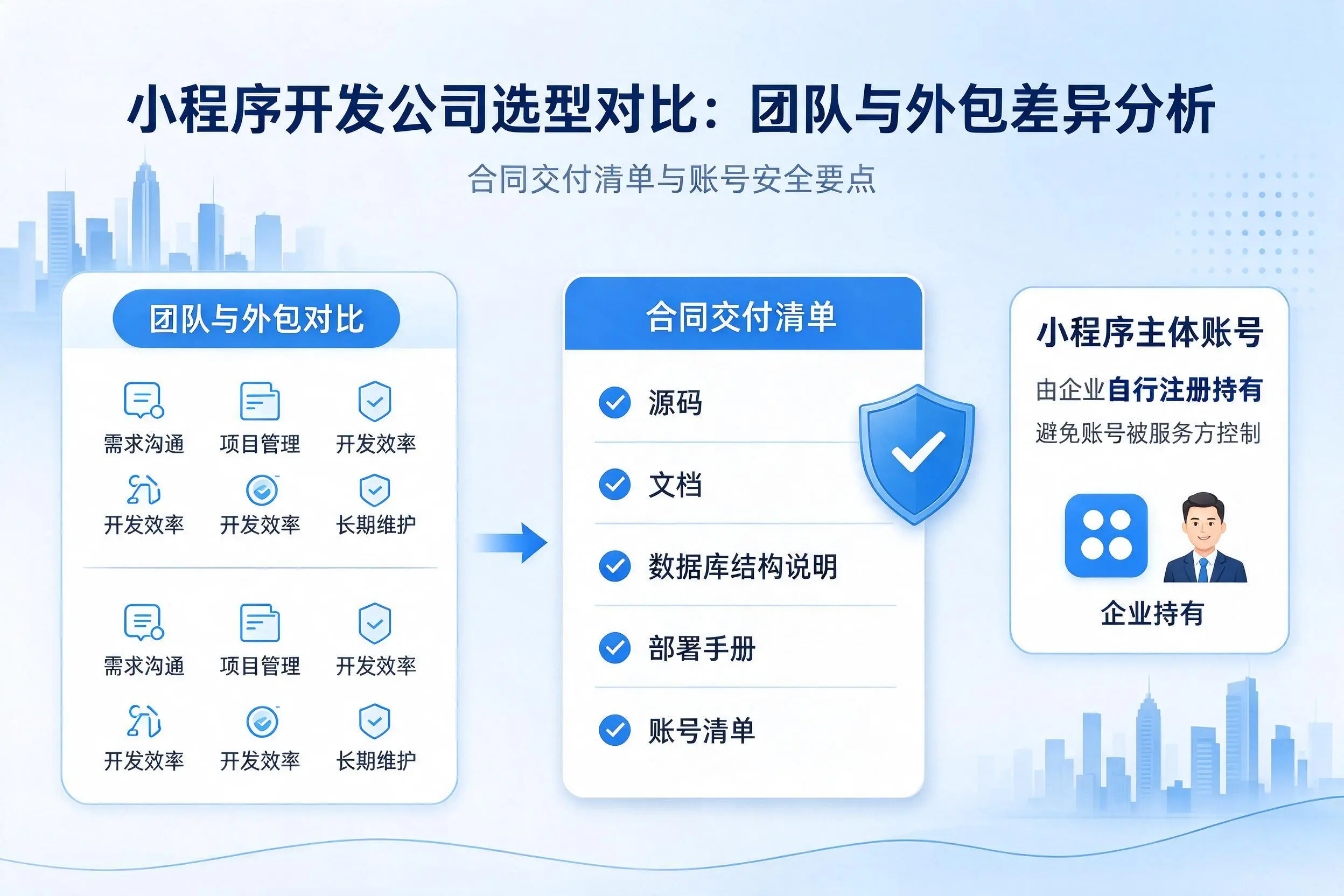 中卫小程序开发公司选型对比:团队与外包差异分析