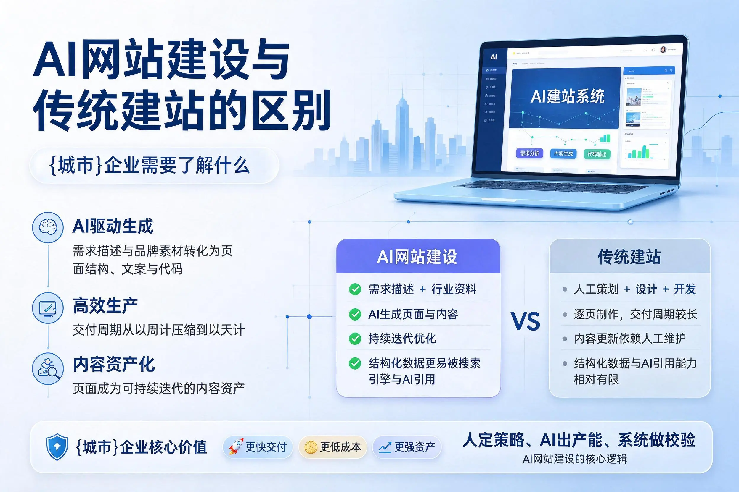 AI网站建设与传统建站的区别,中卫企业需要了解什么