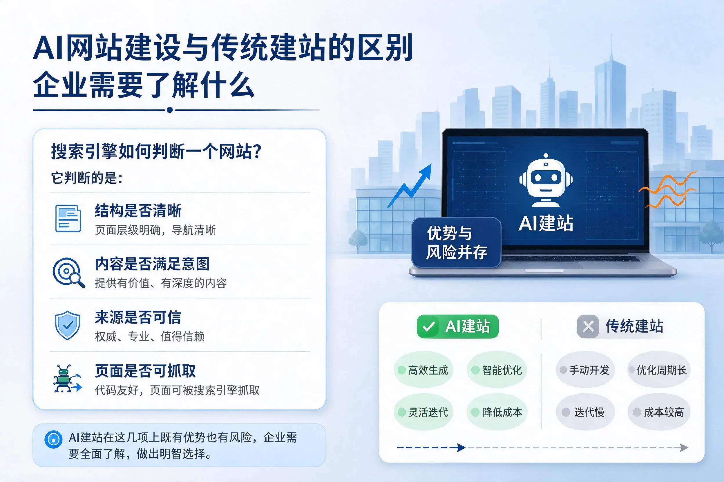 AI网站建设与传统建站的区别,中卫企业需要了解什么