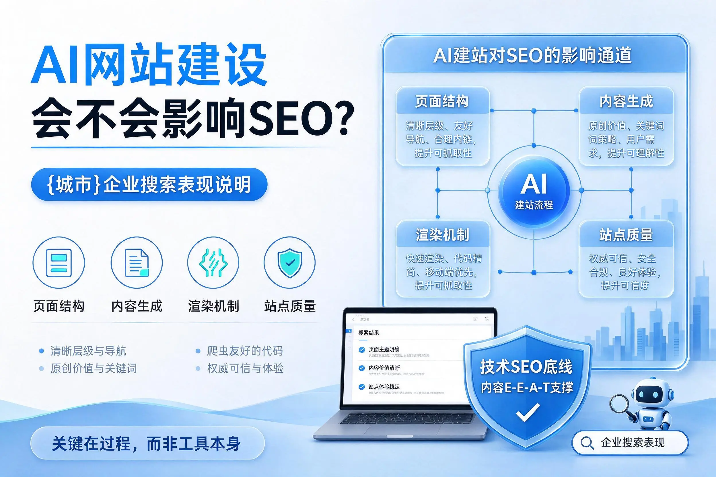 AI网站建设会不会影响SEO？中卫企业搜索表现说明