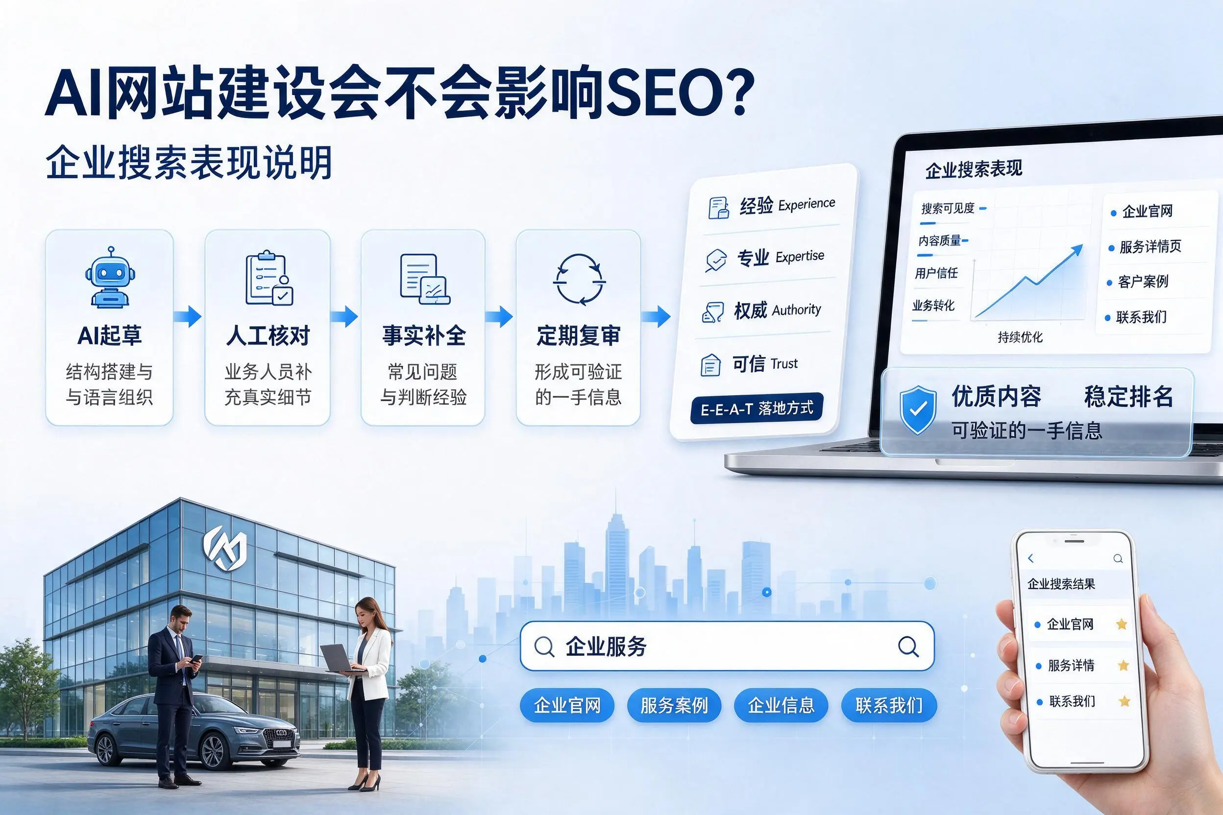 AI网站建设会不会影响SEO？中卫企业搜索表现说明