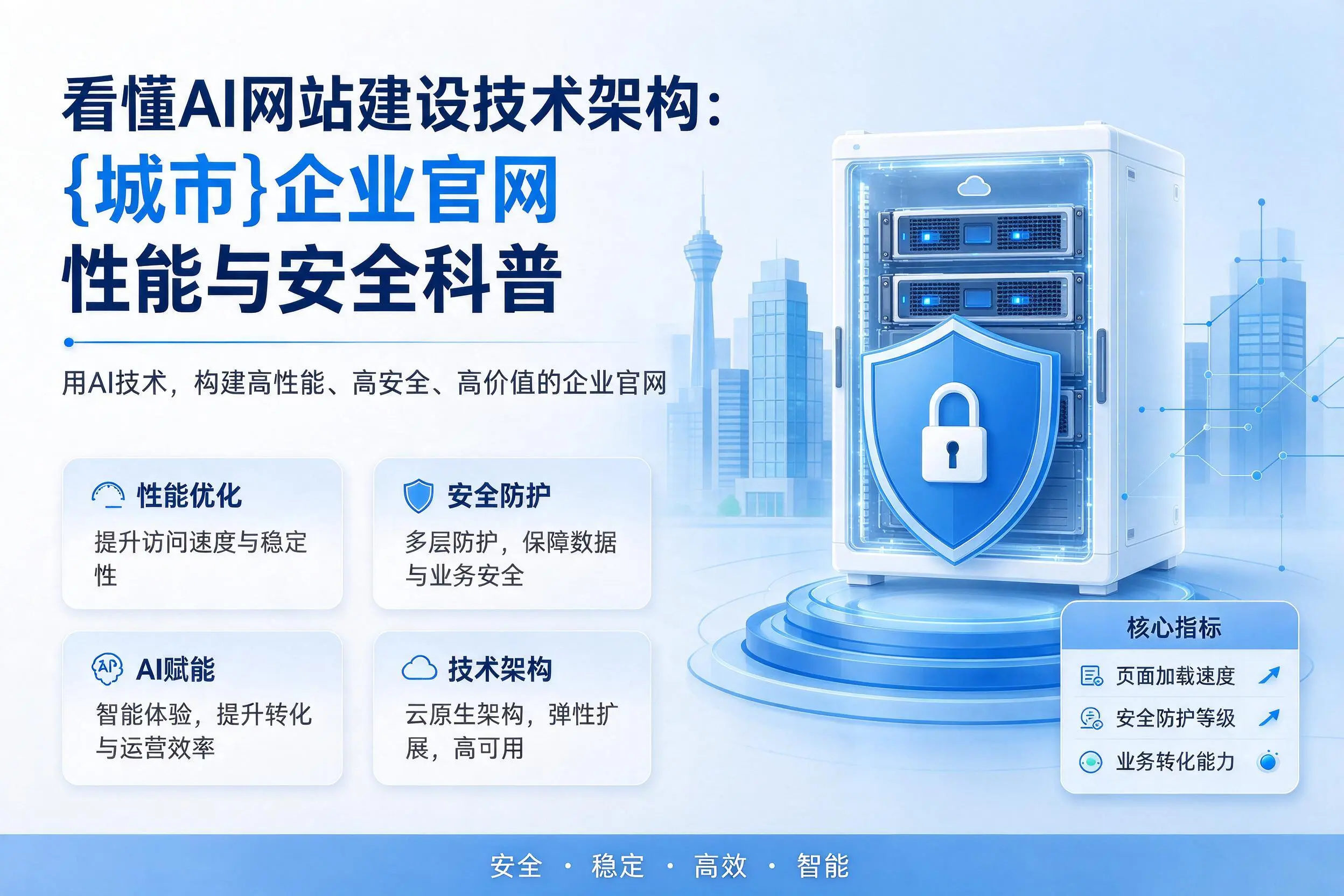 看懂AI网站建设技术架构：中卫企业官网性能与安全科普