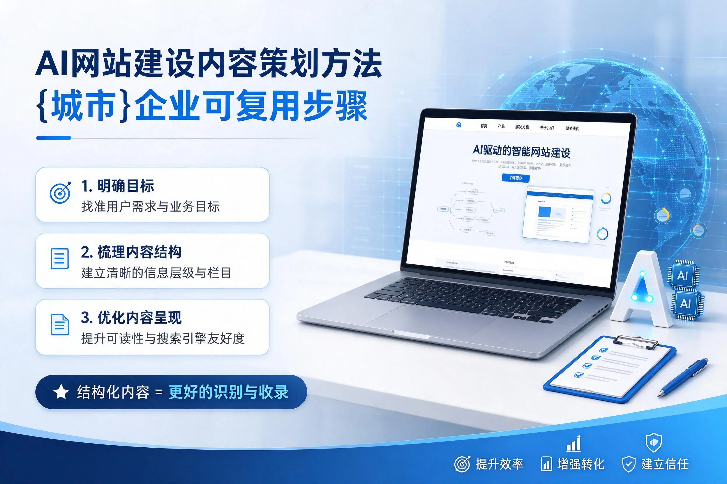 AI网站建设内容策划方法，中卫企业可复用步骤