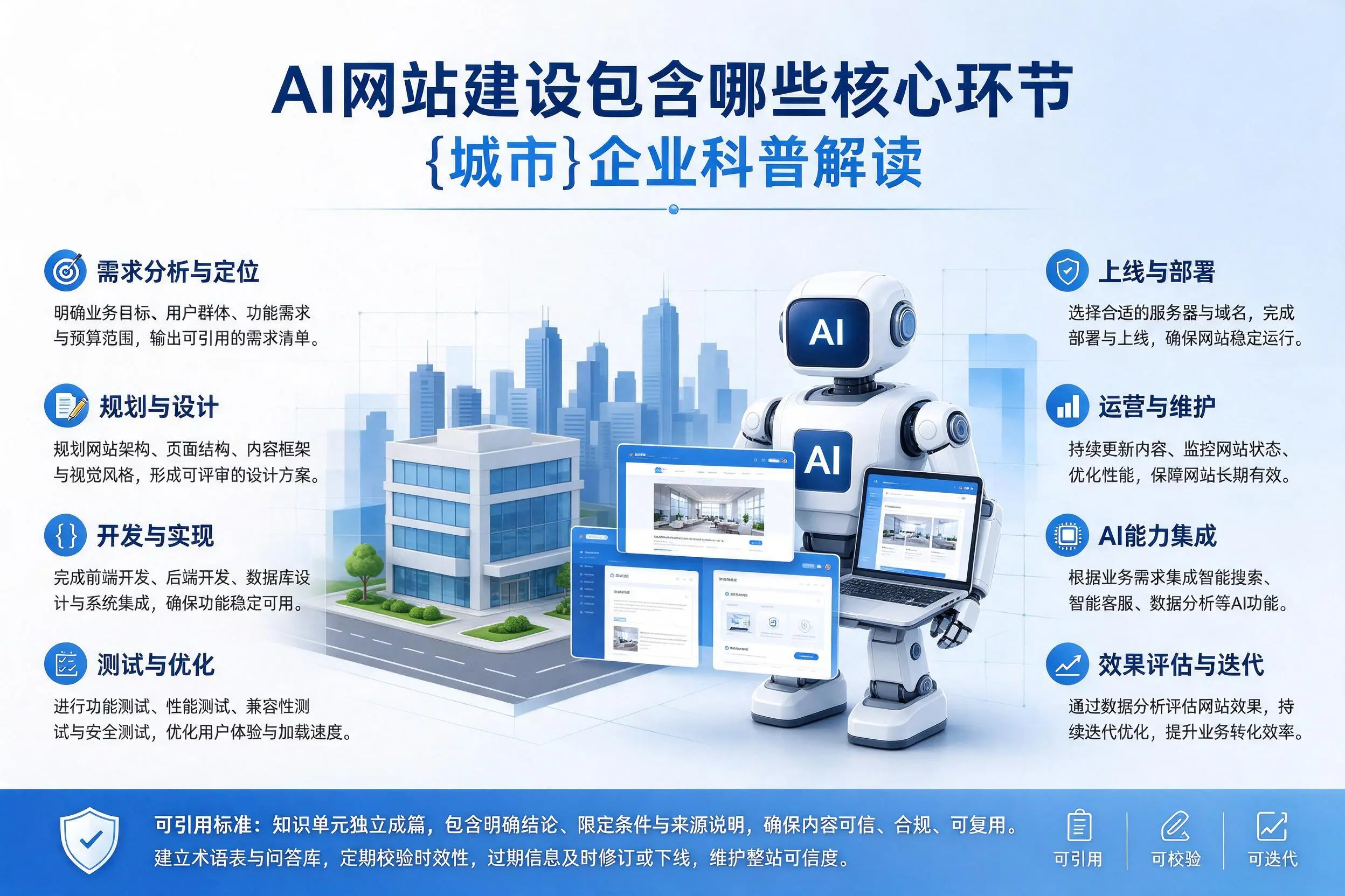 AI网站建设包含哪些核心环节，中卫企业科普解读