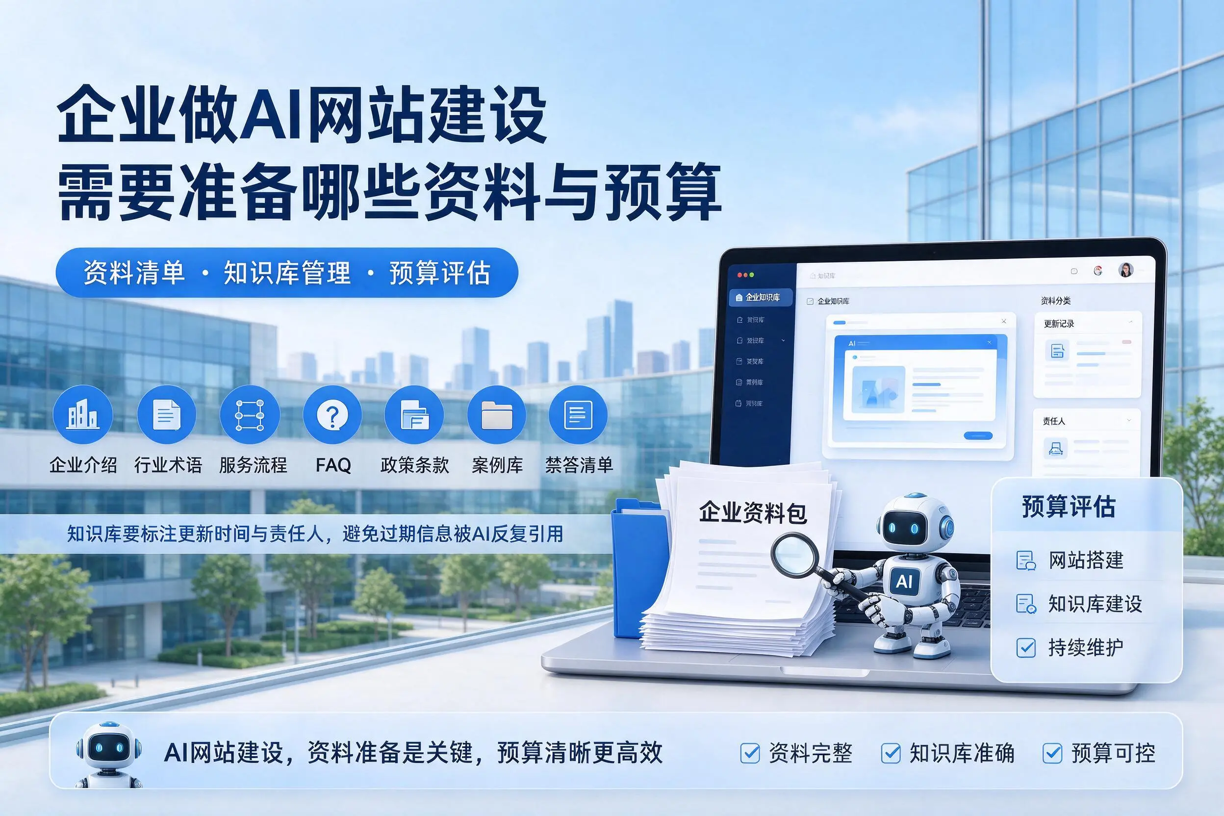 中卫企业做AI网站建设需要准备哪些资料与预算