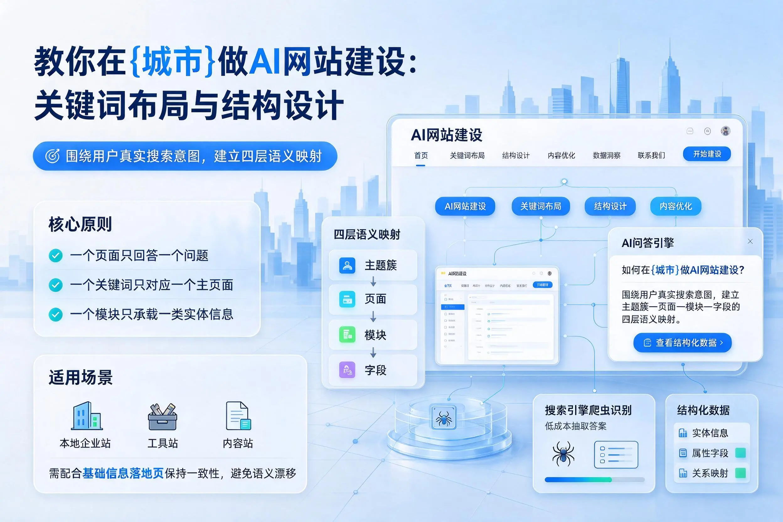 教你在中卫做AI网站建设:关键词布局与结构设计