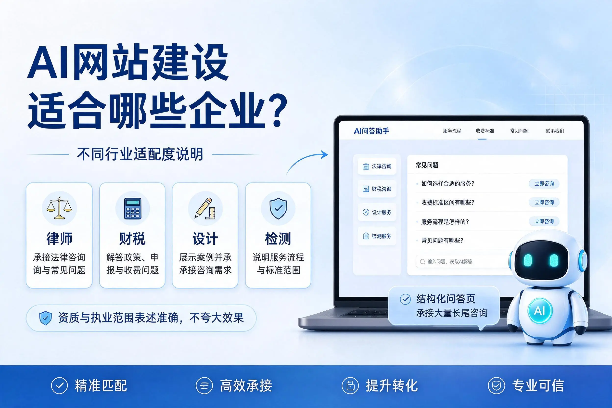 AI网站建设适合哪些企业?中卫不同行业适配度说明