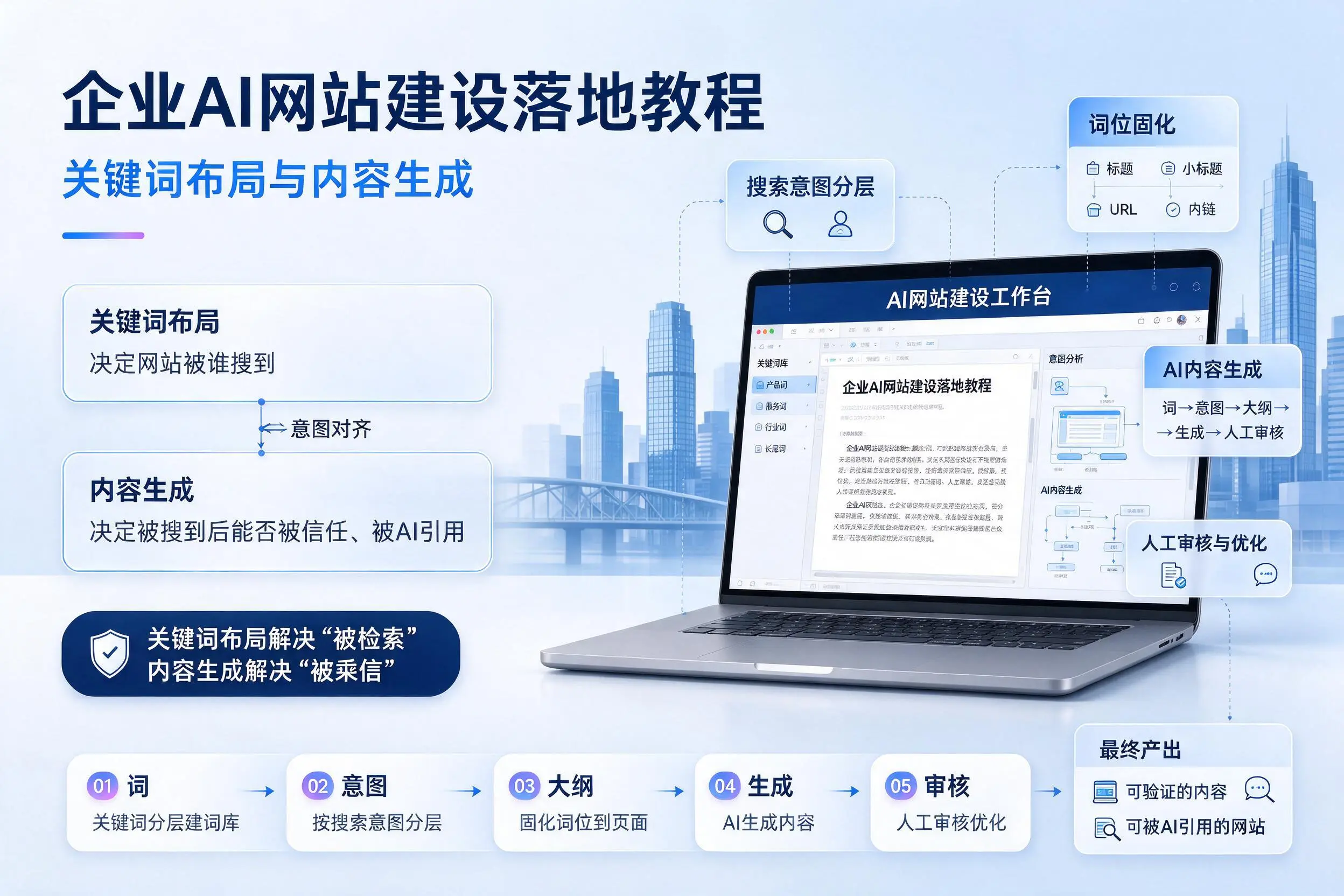 中卫企业AI网站建设落地教程:关键词布局与内容生成